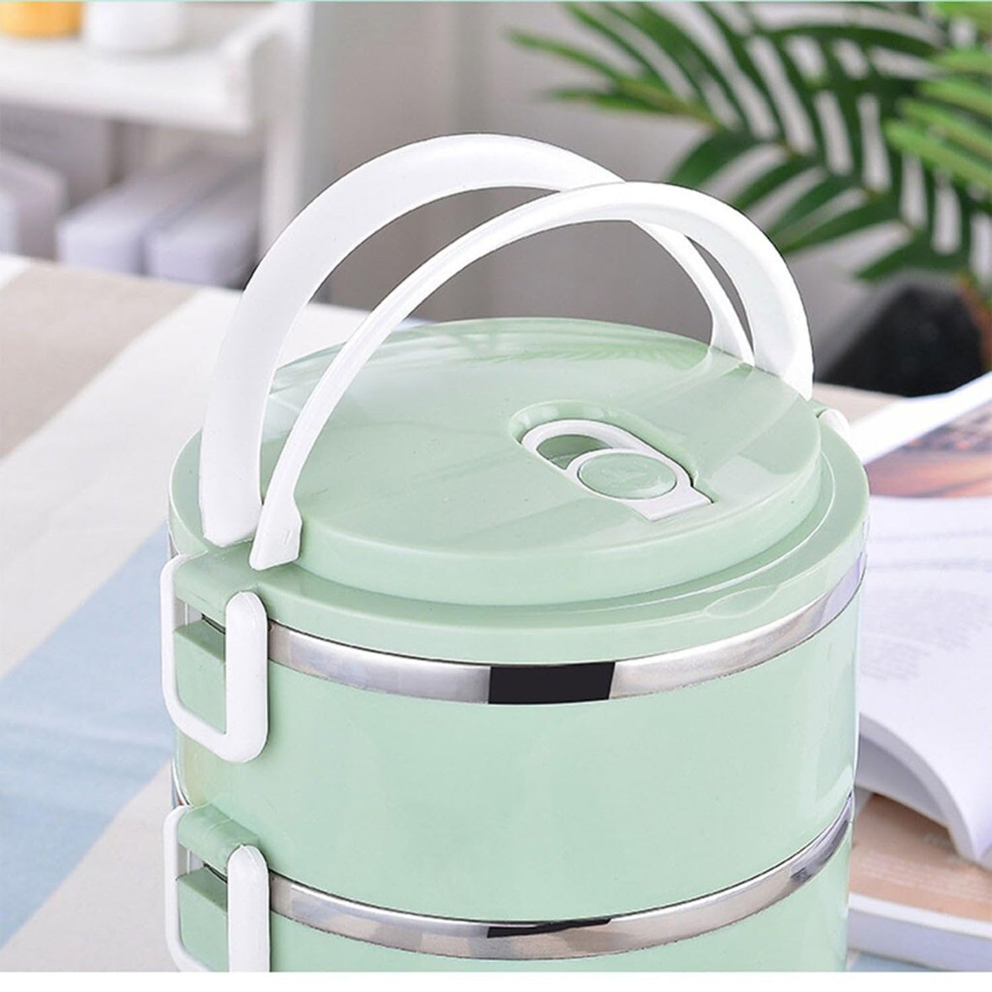 3 Layer Insulated Lunch Box Stainless Steel