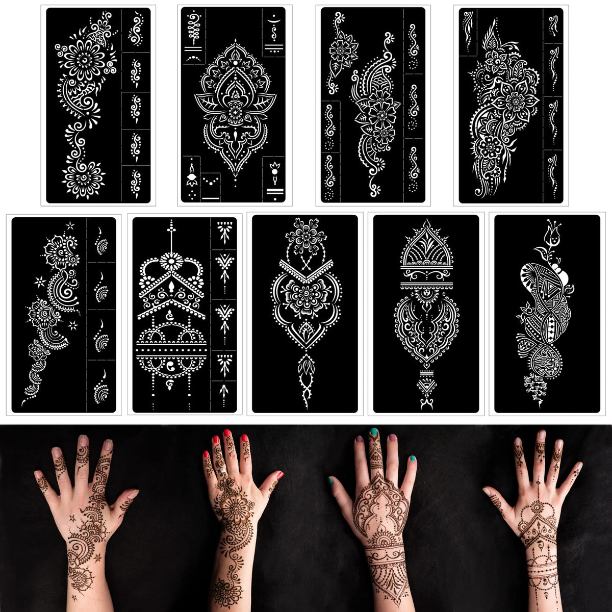 Mehndi Sticker Six Design Sheet – Online Karachi - Best Online Shop in ...