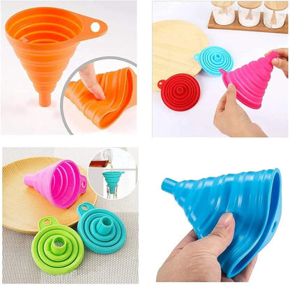 Flexible Silicone Foldable Funnel-1 Pcs