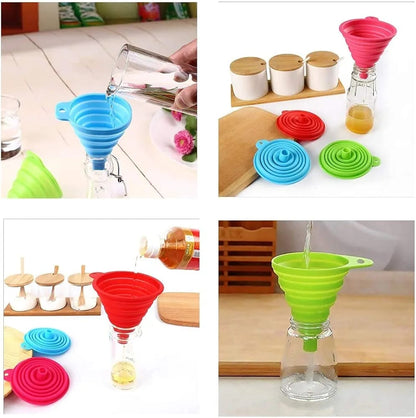 Flexible Silicone Foldable Funnel-1 Pcs