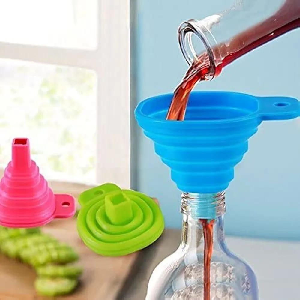 Flexible Silicone Foldable Funnel-1 Pcs