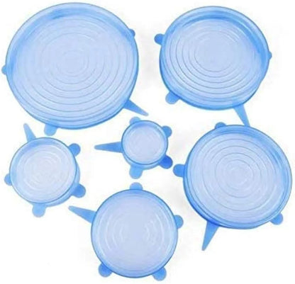 Silicone Lid Spill Stopper Cover  6pcs/set