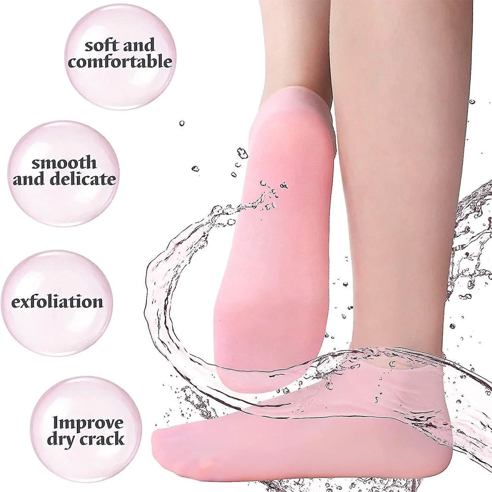 Moisturizing Socks Silicone Gel for Dry Cracked Skin