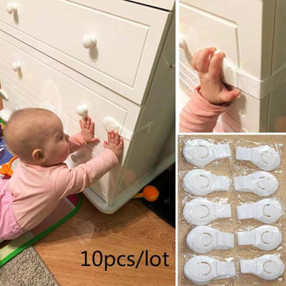 Pack of 10 - Child Safety Lock for Drawer, Door & Refrigerator