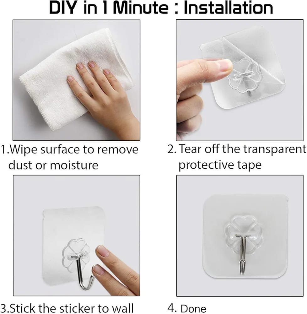 Adhesive Hooks for Heavy Items