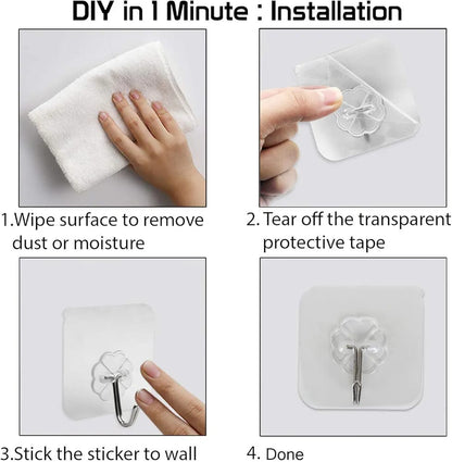 Adhesive Hooks for Heavy Items