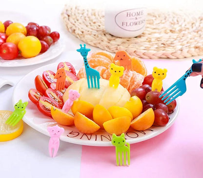 Cartoon Character Fruit Forks-50 Pcs