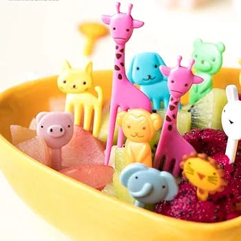 Cartoon Character Fruit Forks-50 Pcs