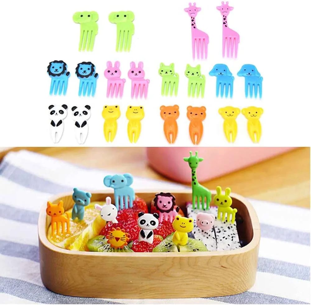 Cartoon Character Fruit Forks-50 Pcs