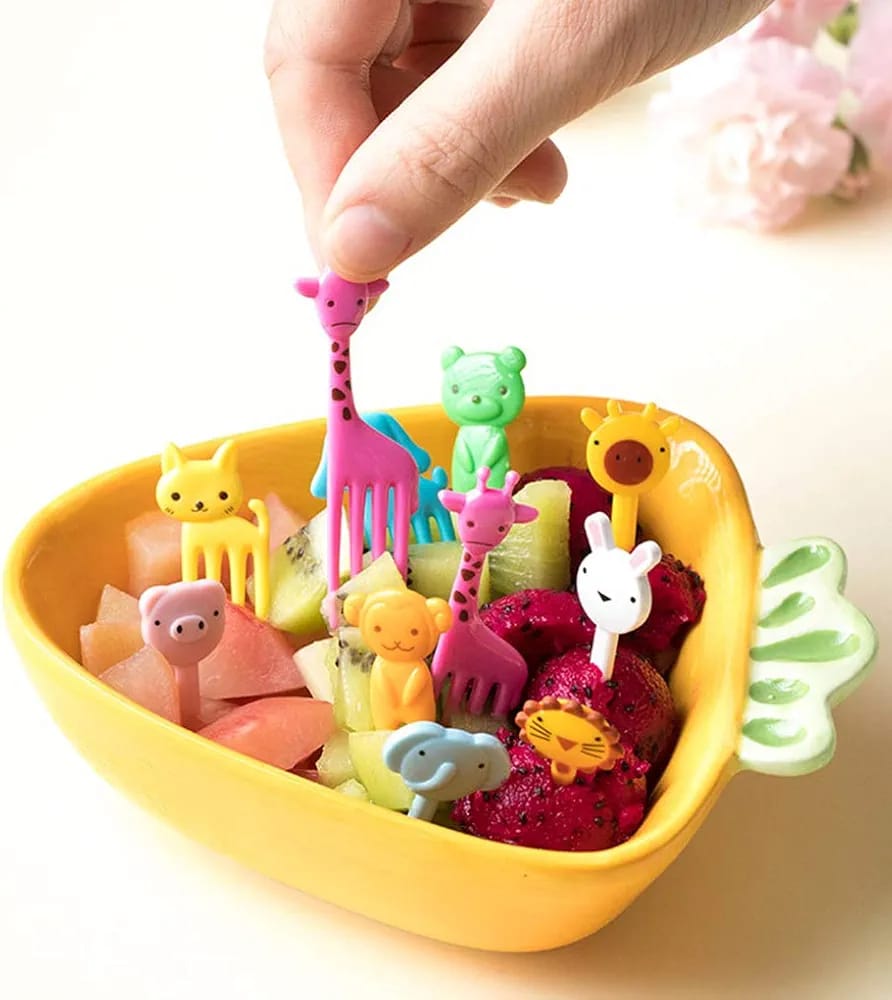 Cartoon Character Fruit Forks-50 Pcs