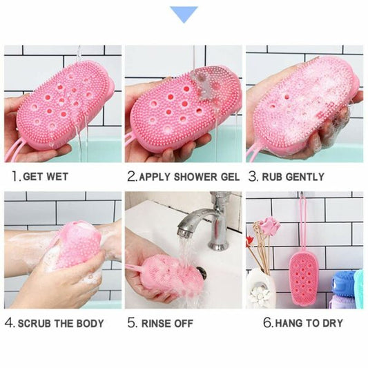 Silicone Bath & Massage Brush Double Sided