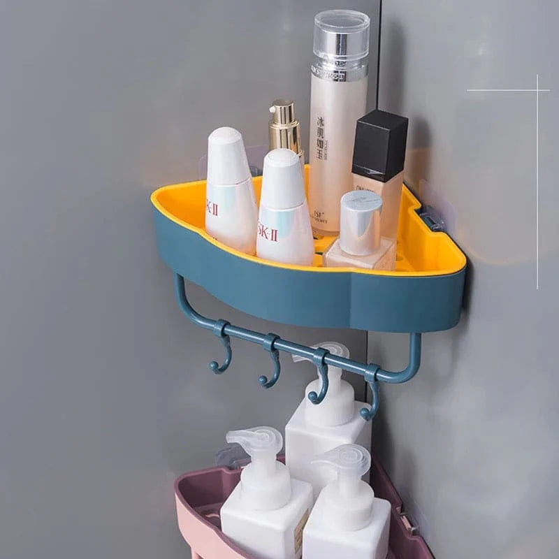 Bathroom Corner Shelf With Hook Wall Mounted