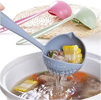 2 in 1 Long Handle Soup Spoon