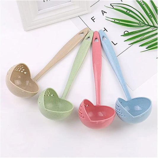 2 in 1 Long Handle Soup Spoon