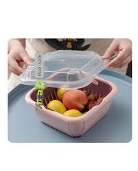 Double-layer Drain Basket With Lid