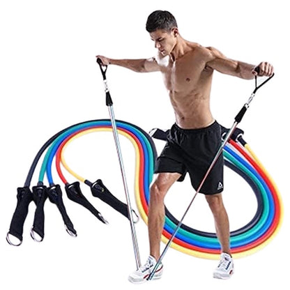 11 PCS Resistance Fitness Bands Set