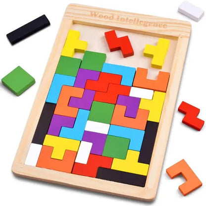 Wooden Jigsaw Brain Teaser Puzzle for kids