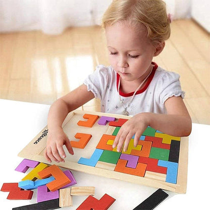 Wooden Jigsaw Brain Teaser Puzzle for kids