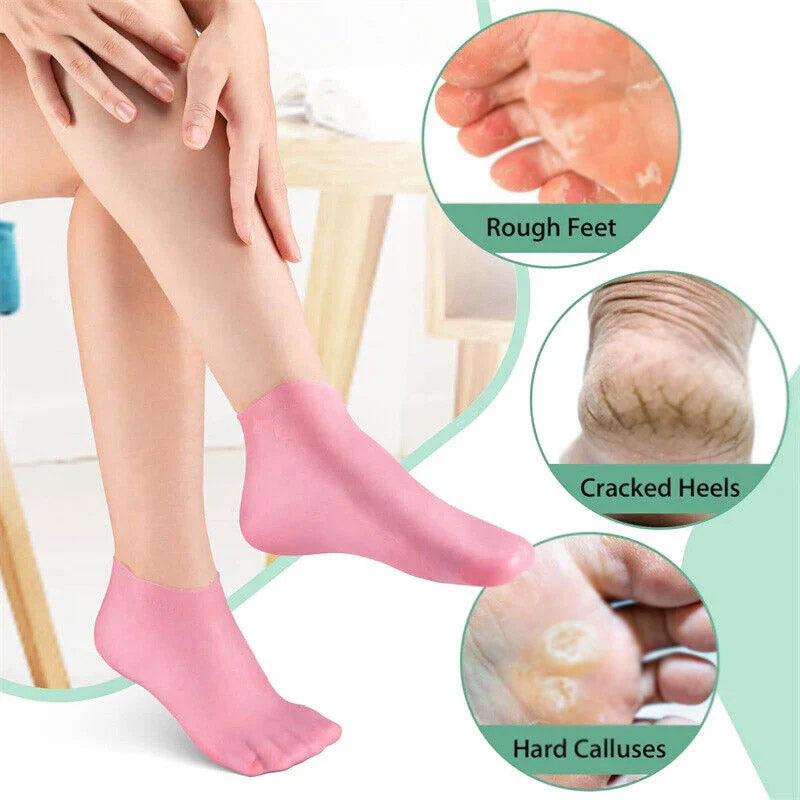 Moisturizing Socks Silicone Gel for Dry Cracked Skin