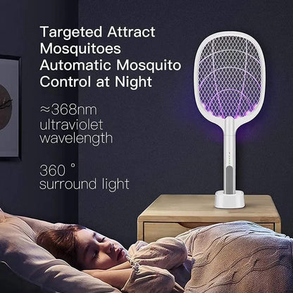 2 in 1 Electric Mosquito Killer Racket Rechargeable