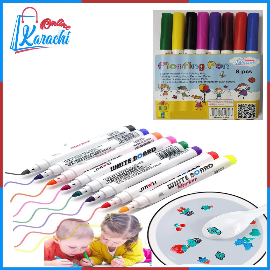 Magical Water Painting Marker With Spoon 9 Pcs Set