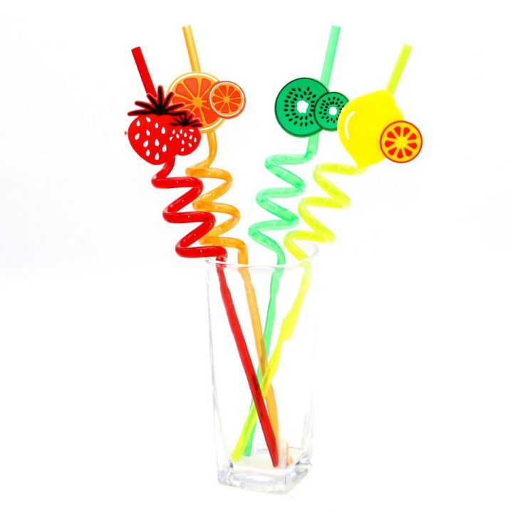 Fruity Straws Pack of 4 (Washable & Re-usable)