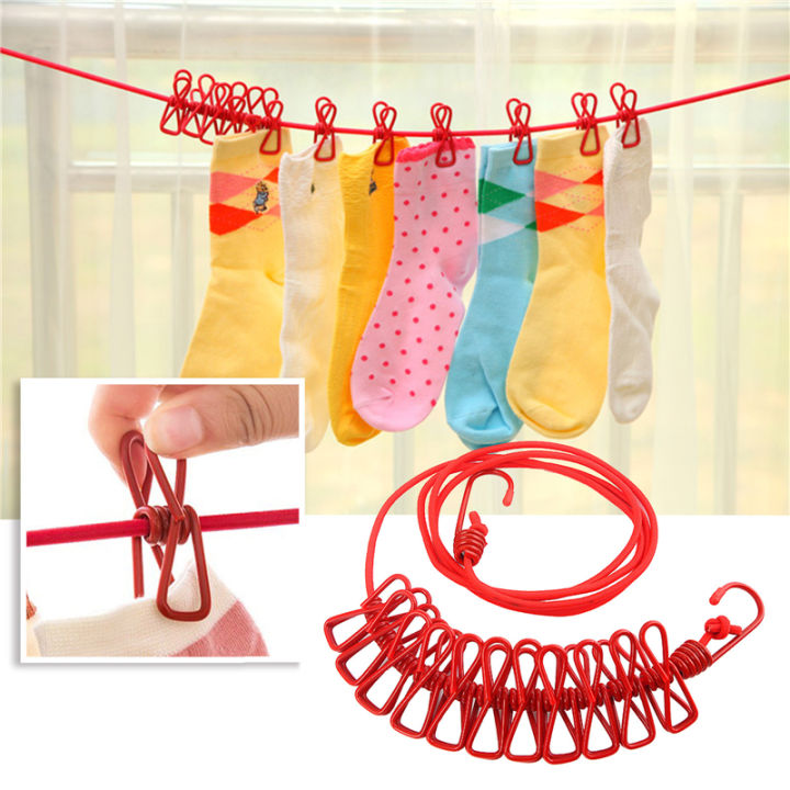 Cloth Line Hanging Rope With Clip