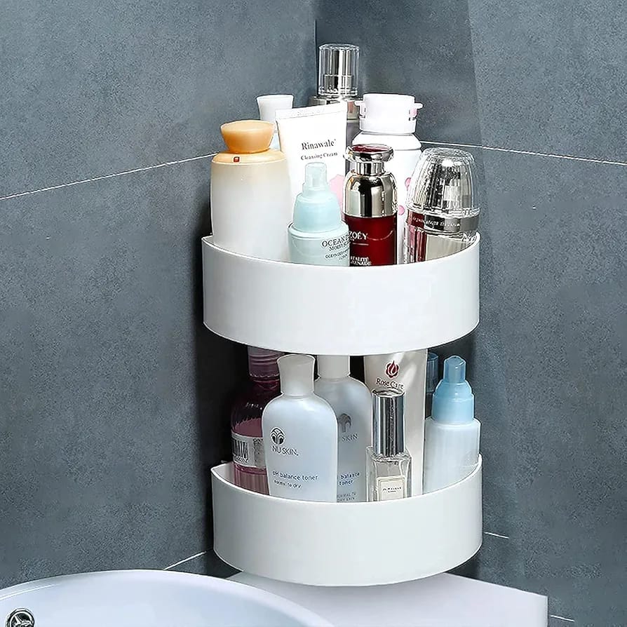 Round Corner Bathroom Shelf- 1 Pc