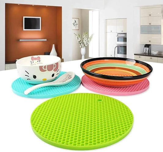 Heat Resistant Round Silicone Mat-1 Pc